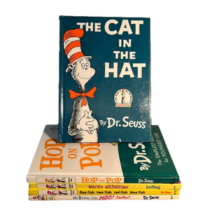 Dr. Seuss Beginner Book Lot Cat in the Hat One Fish Wacky Wednesday Hop on Pop‎